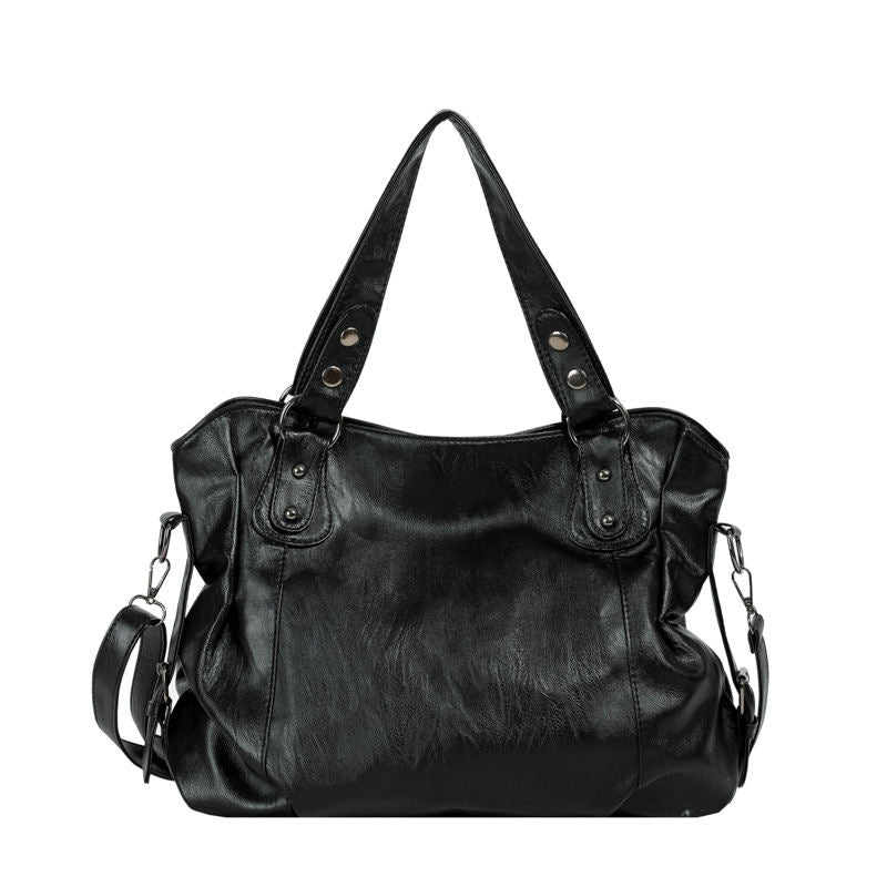 Cross-border Foreign Trade Tote Bag 2025 New Retro Handbag, Korean Version Large Capacity, Fashionable And Simple Single-shoulder Crossbody Bag