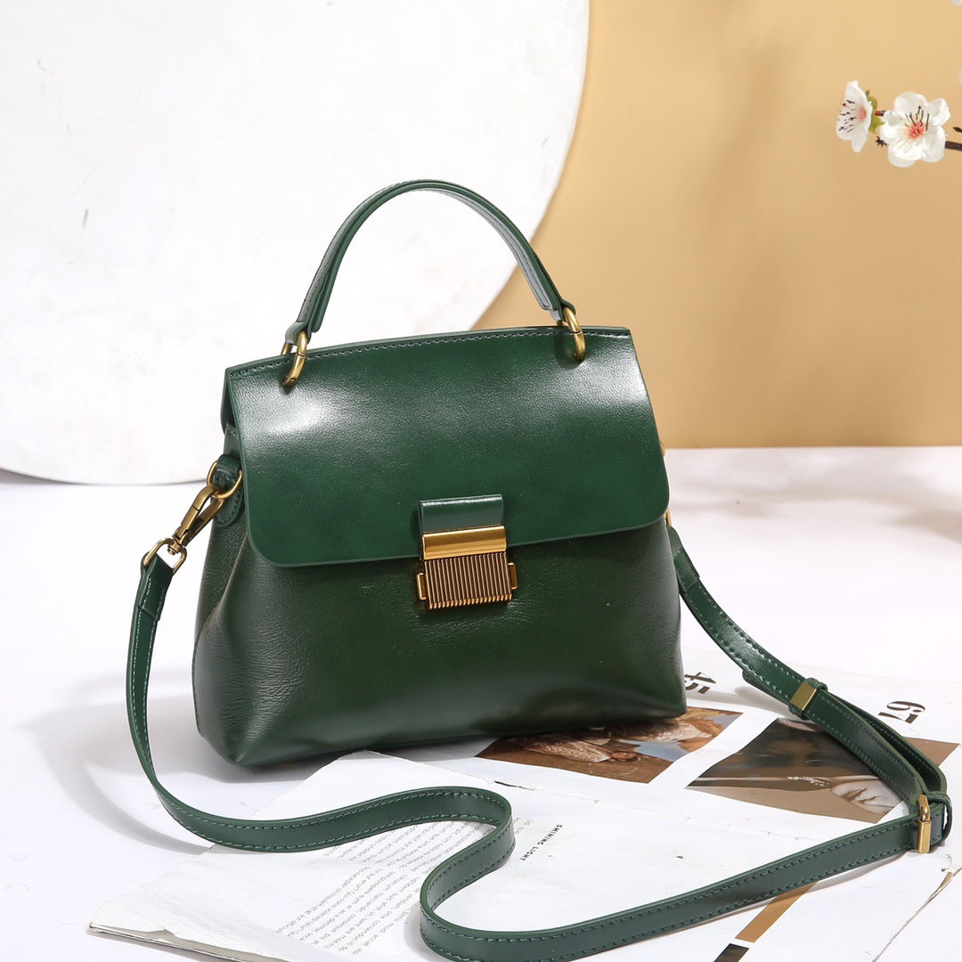 Badi Leather Women's Bag, Made Of Top-layer Cowhide, Premium Feel, Tote And Shoulder Bag, Genuine Leather With Large Capacity, Perfect For Commuting And Crossbody Use