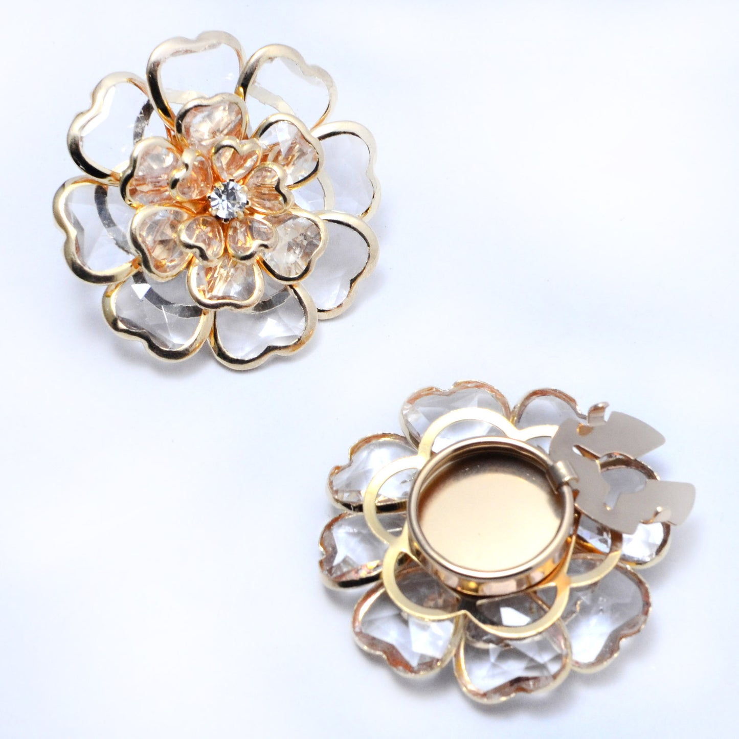 Best-selling Shirt Buttons Drop Oil Flower Bronze Diamond Buttons Set Brooch Buttons