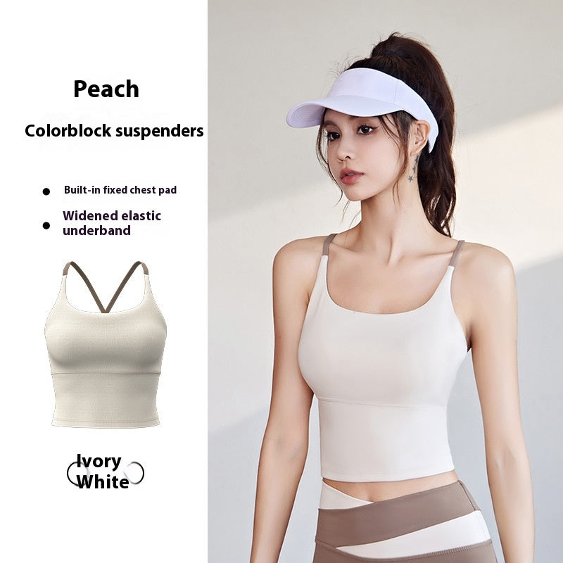 Summer With Chest Pad Yoga Bra Fitness Vest Top Sling