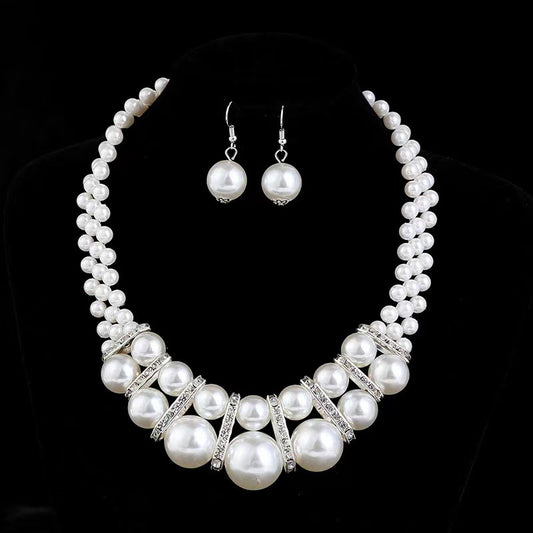 Necklace And Earrings Suite Women's Short All-match Elegant Decorative Collarbone Chain Accessories