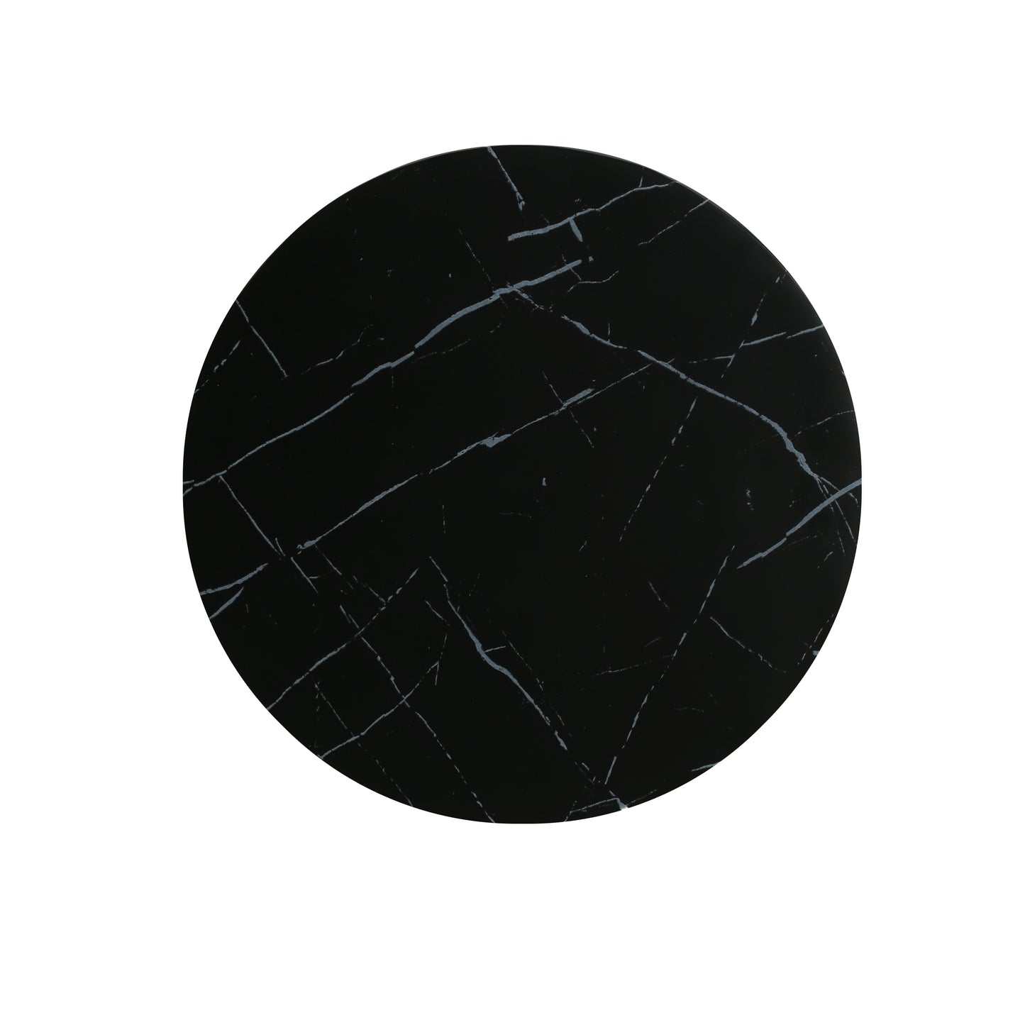 Outdoor Travertine MGO Side Table,Light Weight Concrete End Table,Black Marble Effect