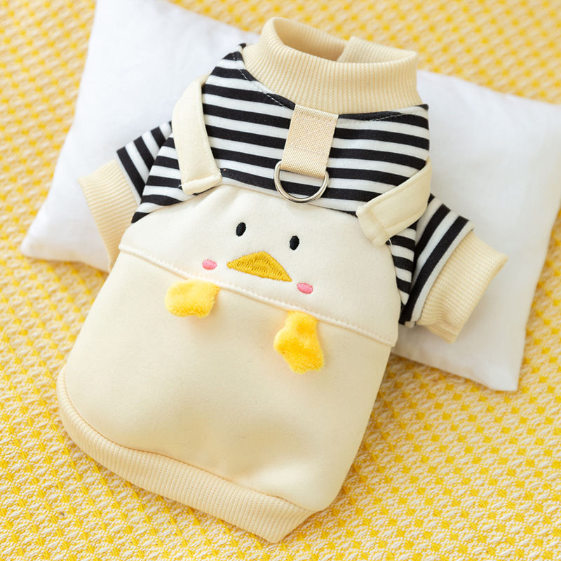 New Autumn And Winter Korean-style Cute Cartoon Dog, Small And Medium-sized Dog Bear Hoodie, Cat Teddy Pet Dog Clothes