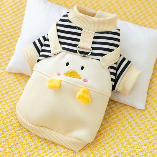 New Autumn And Winter Korean-style Cute Cartoon Dog, Small And Medium-sized Dog Bear Hoodie, Cat Teddy Pet Dog Clothes