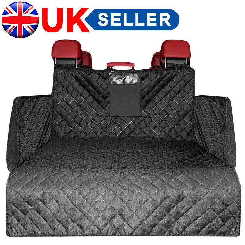 Premium Heavy Duty Quilted Car Boot Liner Trunk Pet Dogs Protector Retuned Set