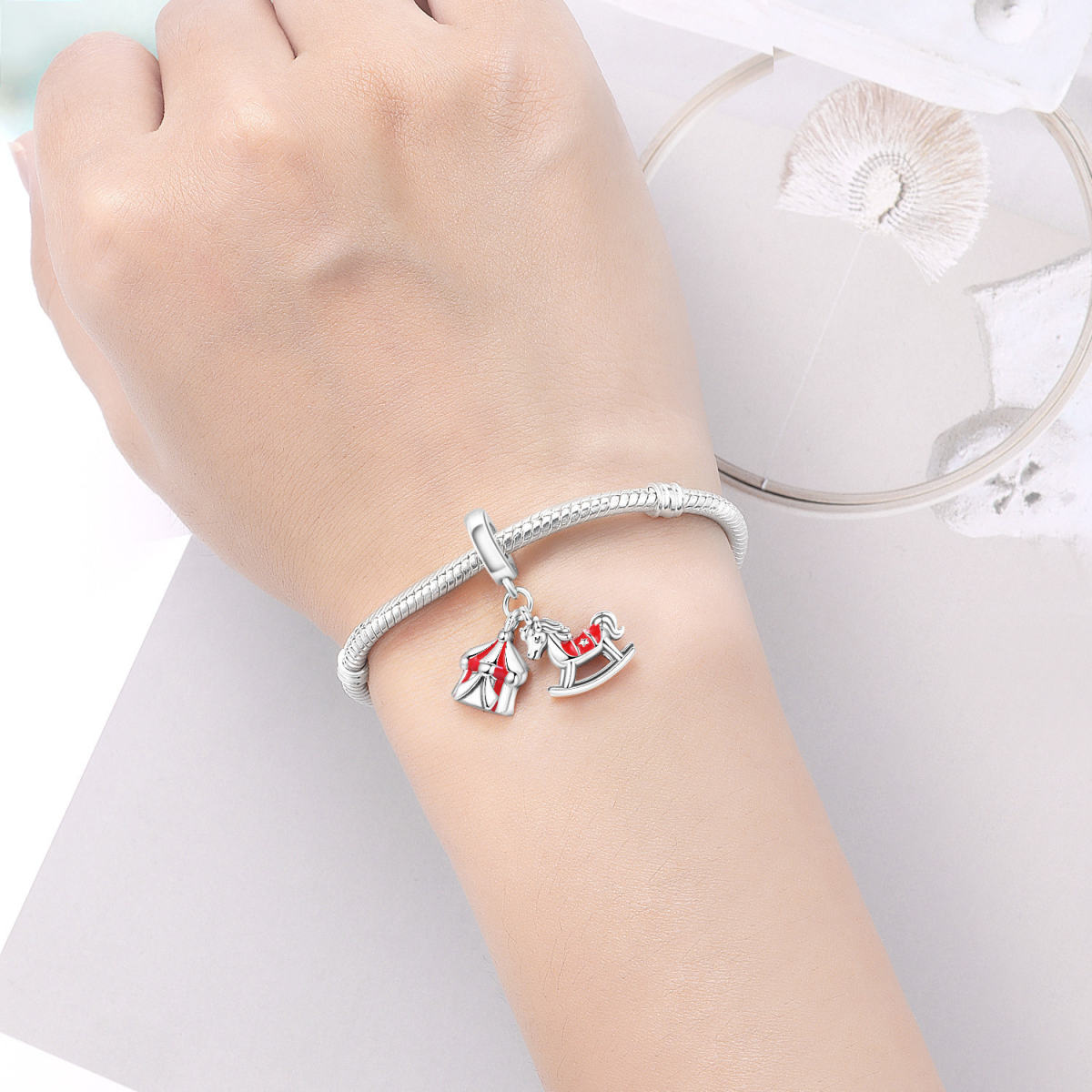 Holiday Landscape Windmill Diy Beaded Pendant Bracelet Accessories