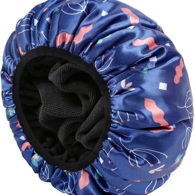 Portable Home Use Extra-Absorbent 3-in-1 Shower Cap