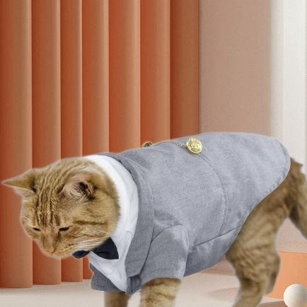 Pet Cat Tuxedo Outfit Kitten Shirt