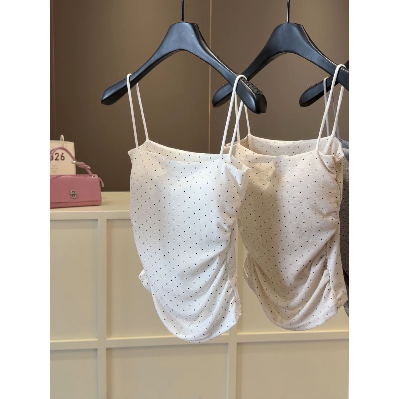 Sleeveless Polka-dot New Inner-and-outerwear Top