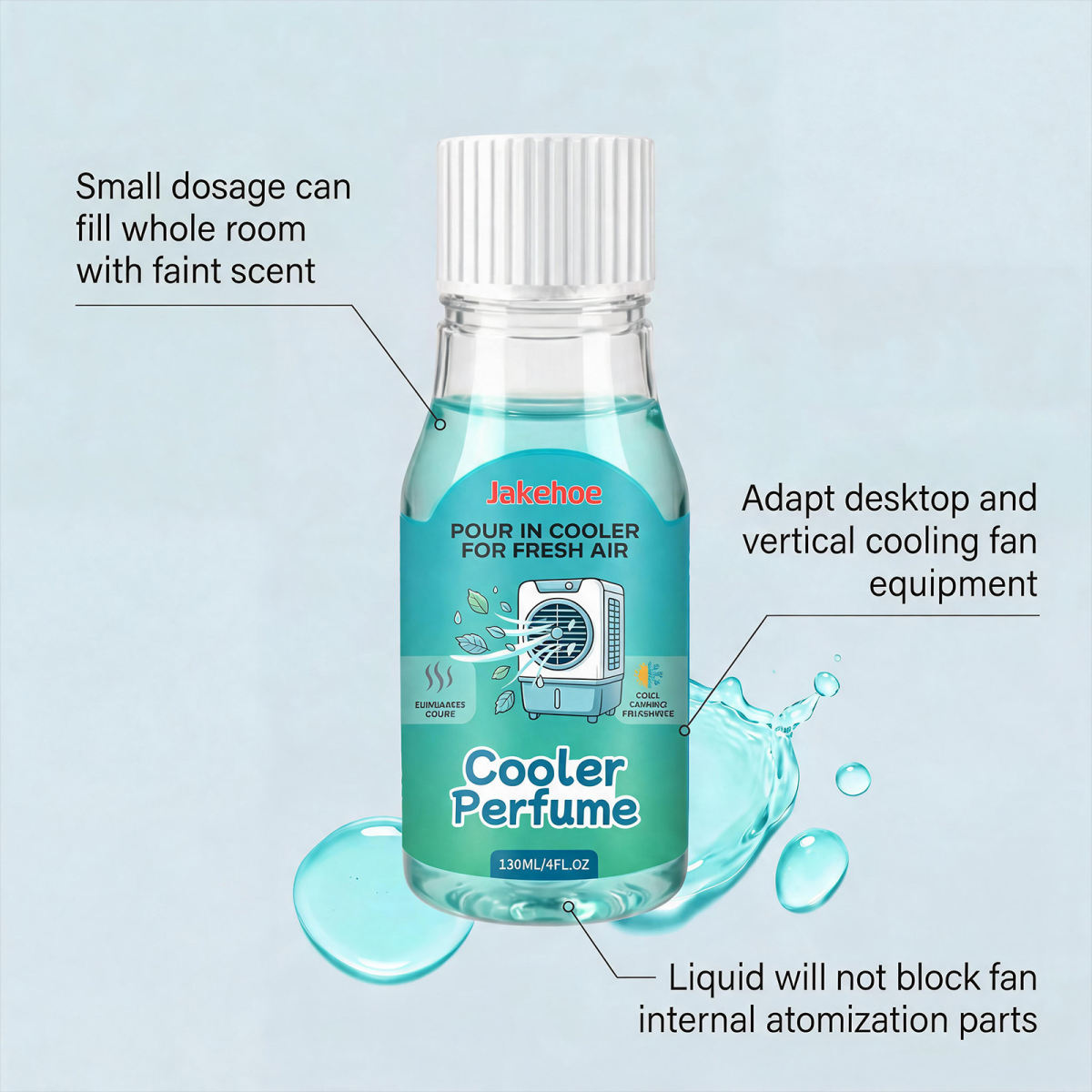 Soft And Purifying Air-Cooling Fan With Fragrance Liquid For Indoor Use