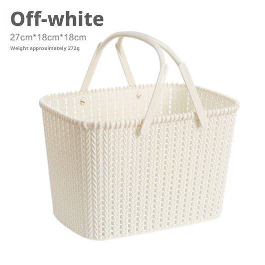 Bath Basket-Rice White-PP-1 piece