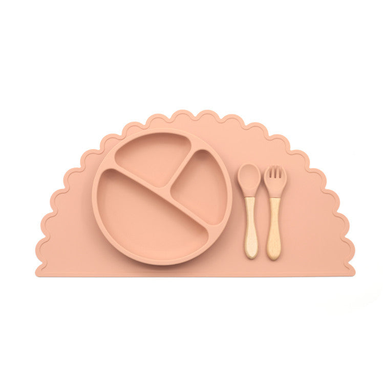 Silicone Meal Mat Feeding Set Washable And Foldable