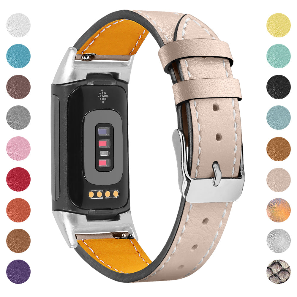 Smart Watch Charge5 First Layer Cowhide Leather Strap