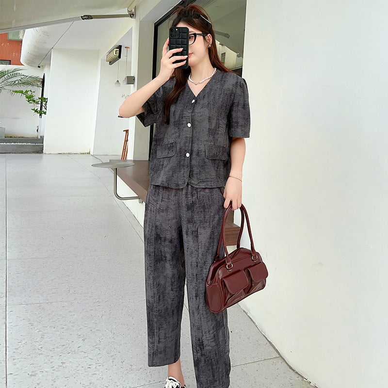 Summer Casual Suit Sophisticated Versatile Figure-Flattering Cooling Set