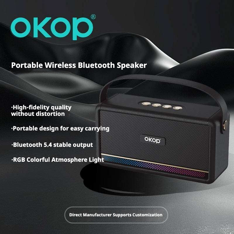 KP-843 Best-Selling Wireless Bluetooth Speaker Portable Handle Home Use RGB Ambient Light Factory Direct Wholesale Export-Exclusive