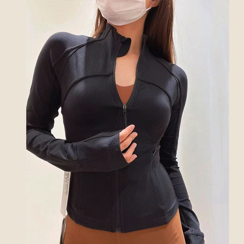 Thread Women's Long-sleeved Yoga Clothes Zipper Cardigan