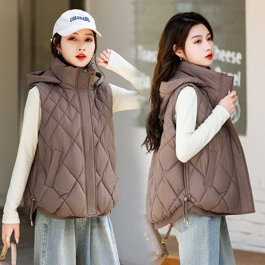Korean-style Cropped Vest Jacket For Women