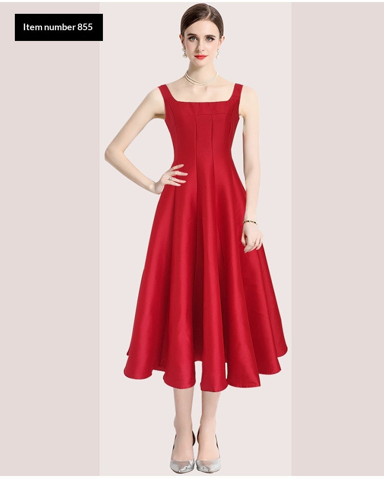 Womens Fashion Sexy Vintage Strap Dress