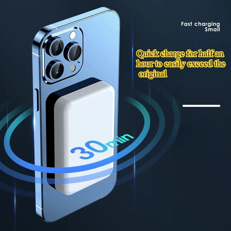 20W Power Bank With Magnetic Closure, 10000mAh, Portable, Wireless, Fast Charging, MagSafe Compatible For IPhone 15 Pro Max And 16 Pro