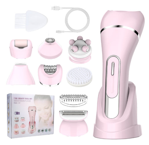 7-in-1 Multifunctional Hair Trimmer Includes A Hair Remover Foot File And Shaving Blade Set
