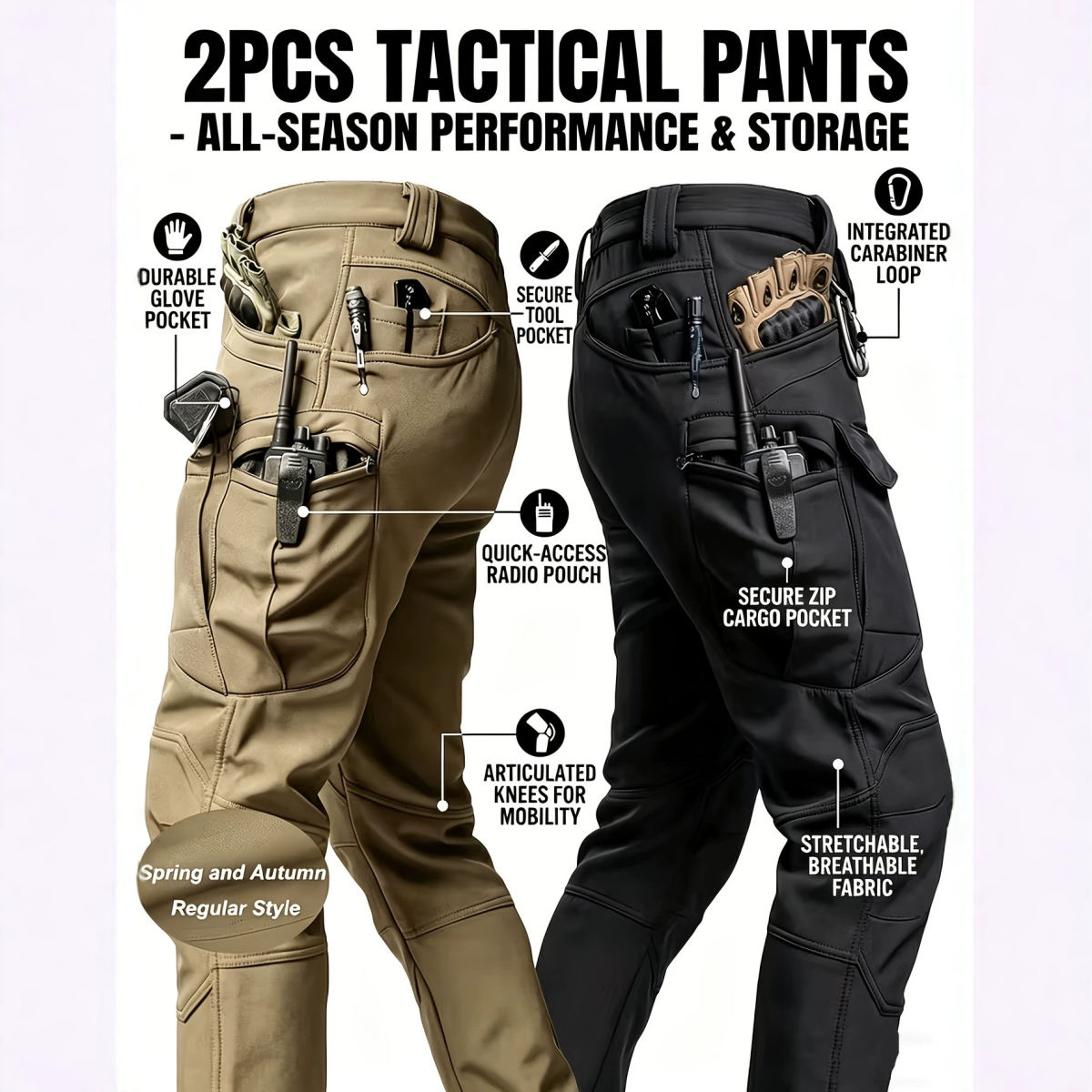 Men's Outdoor Wear-Resistant Tactical Work Pants