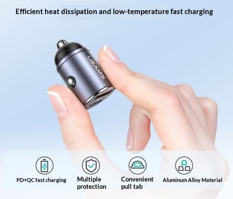 Hidden Dual-port Fast-charging Car Charger For Phones