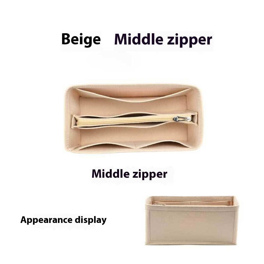 Felt Makeup Storage Bag With Support Lining Bag