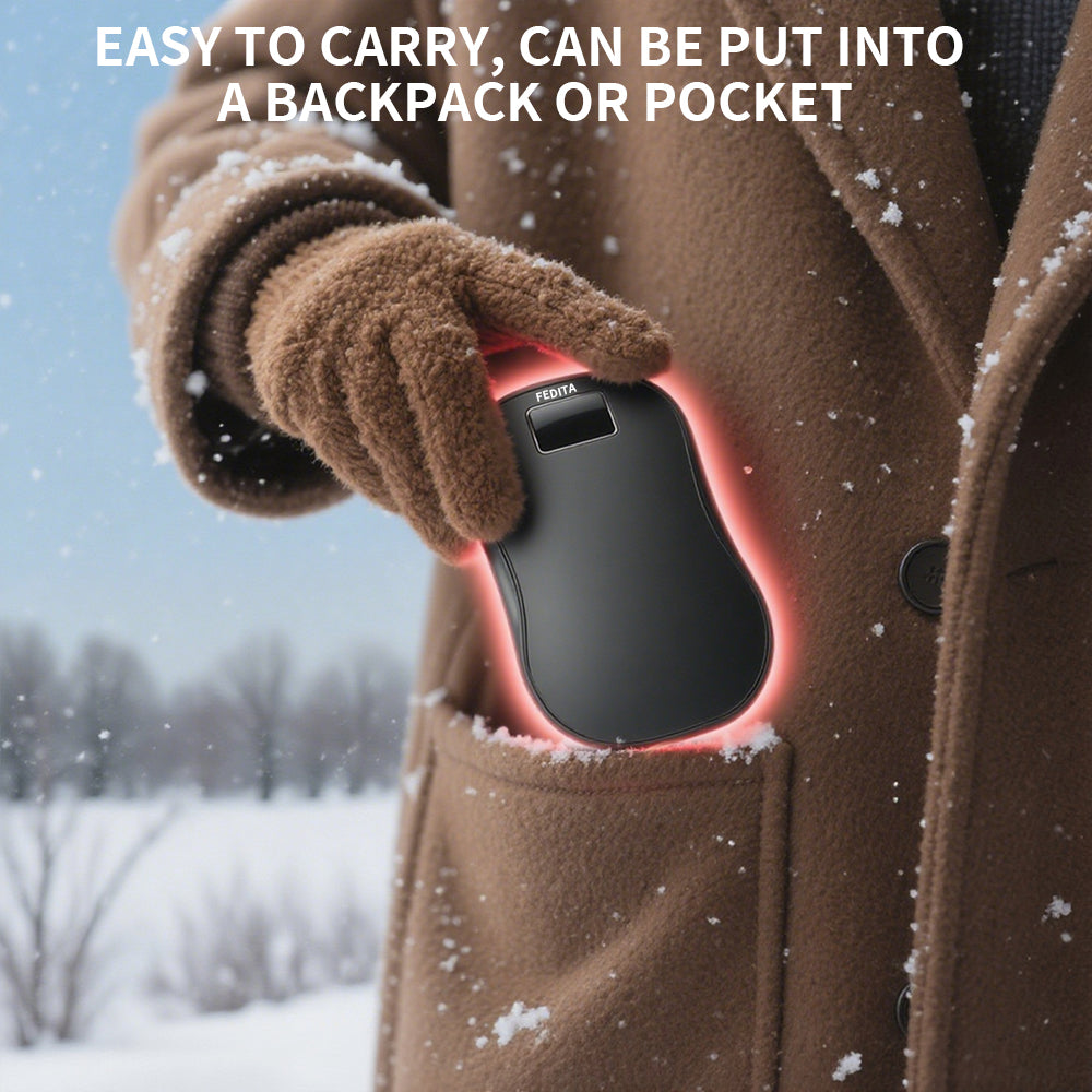 Large Capacity Double-sided Heating Digital Display USB Charging Portable Hand Warmer
