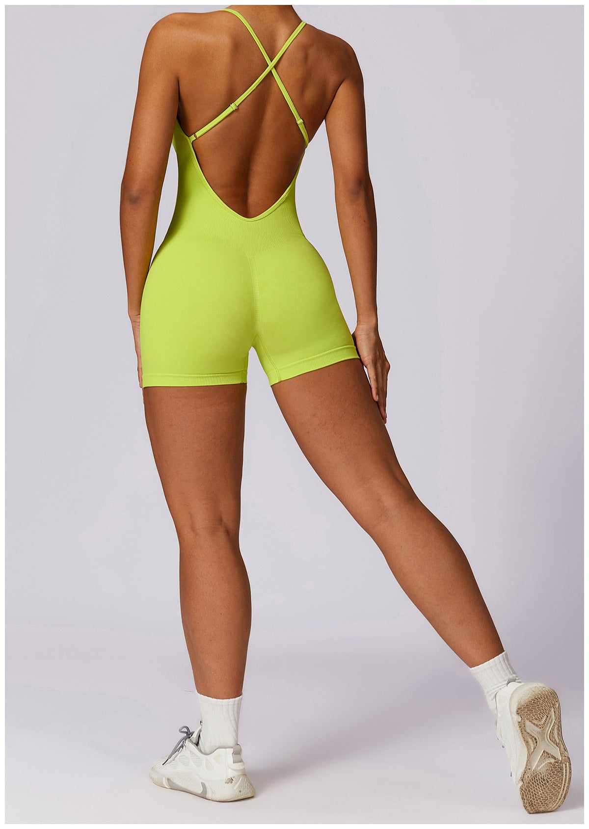 Women's Fashion Casual Hollow-out Beauty Back Seamless Yoga Jumpsuit