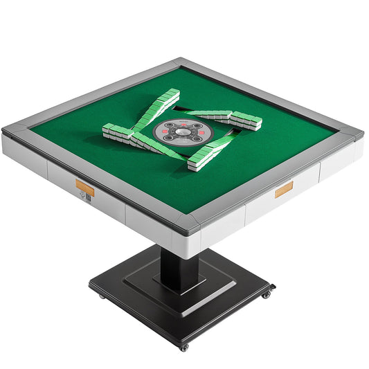 Automatic Mahjong Table With Wheels, 2 Sets Of 42 Mm Tiles (152 Pcs), Roller Coaster Style Mahjong-Table, Foldable And Automatic Shuffler, For Home, Outdoor Leisure & Gifts For Mahjong Players