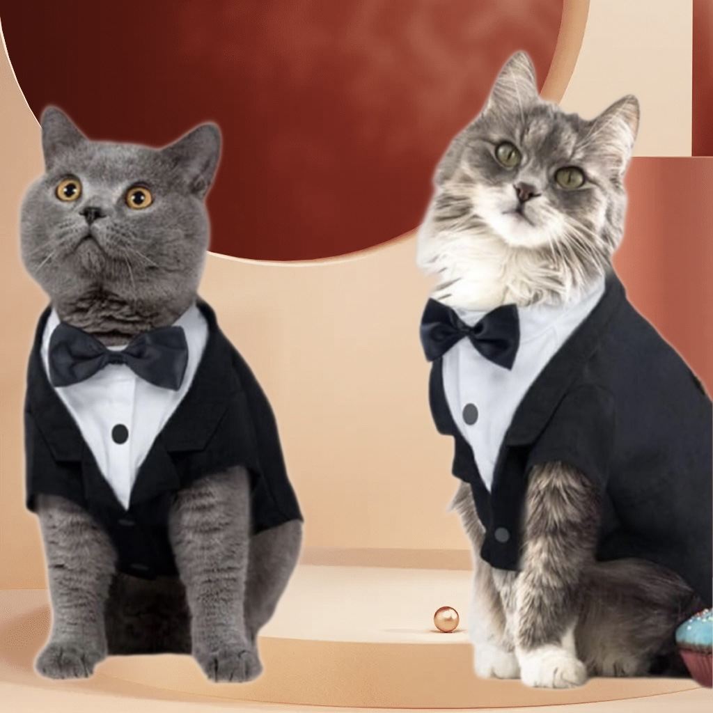Pet Cat Tuxedo Outfit Kitten Shirt