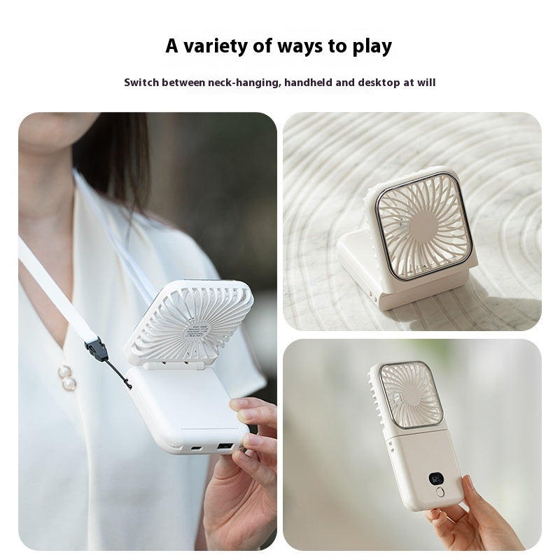 Portable USB Charging Desktop Stand Handheld Halter Little Fan