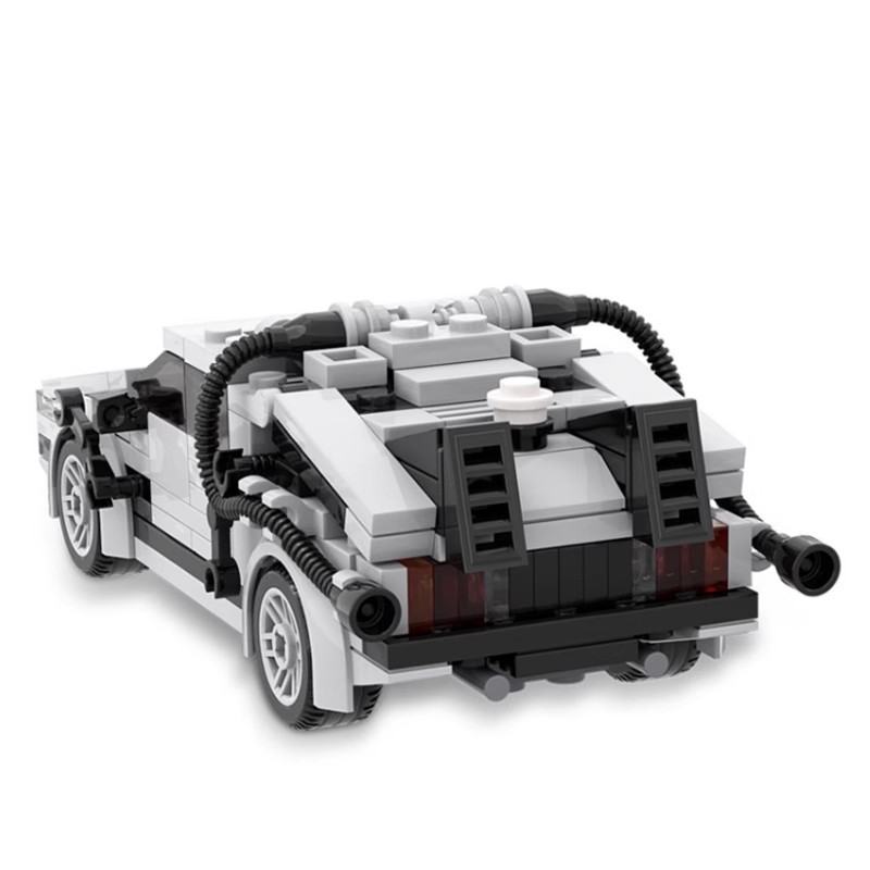 Plastic Back To The Future Time Machine Vehicle Splicing Creative Educational Toys