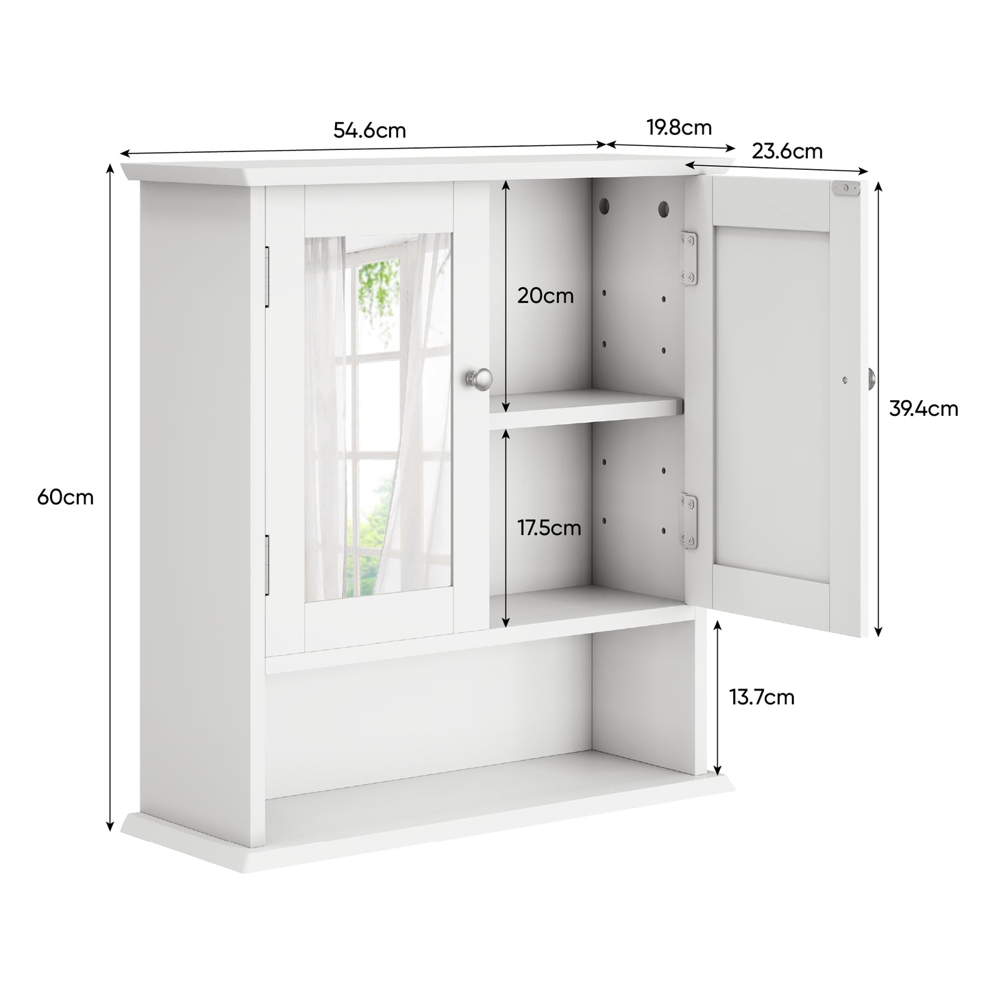 Bathroom Cabinet With Mirror, White Medicine Cabinet With Adjustable Shelf, Toilet Cabinet In Laundry Room And Kitchen
