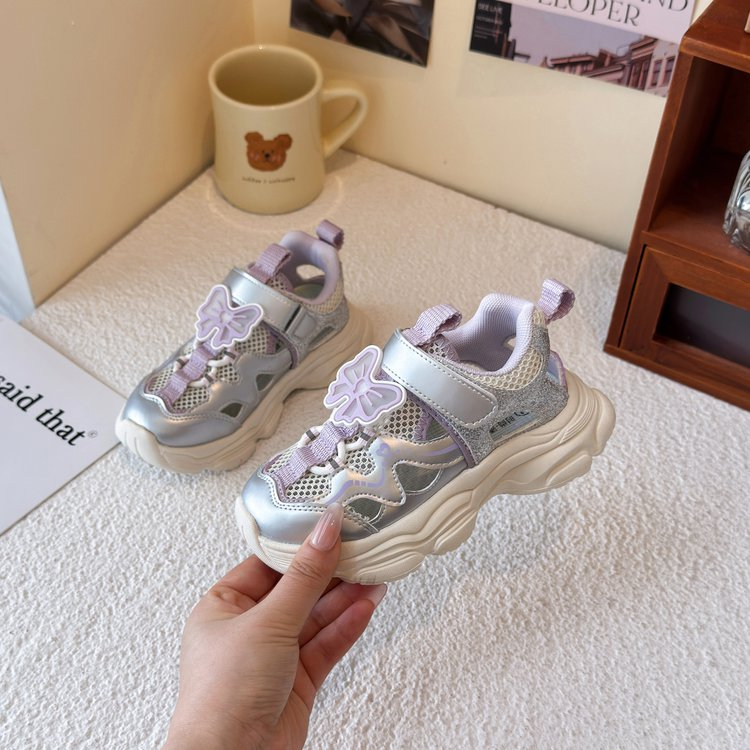 2026 Spring & Autumn New Girls' Sneakers, Fashion Versatile Casual Sandal Sneakers, Korean Dad Shoes, Breathable Closed Toe Design