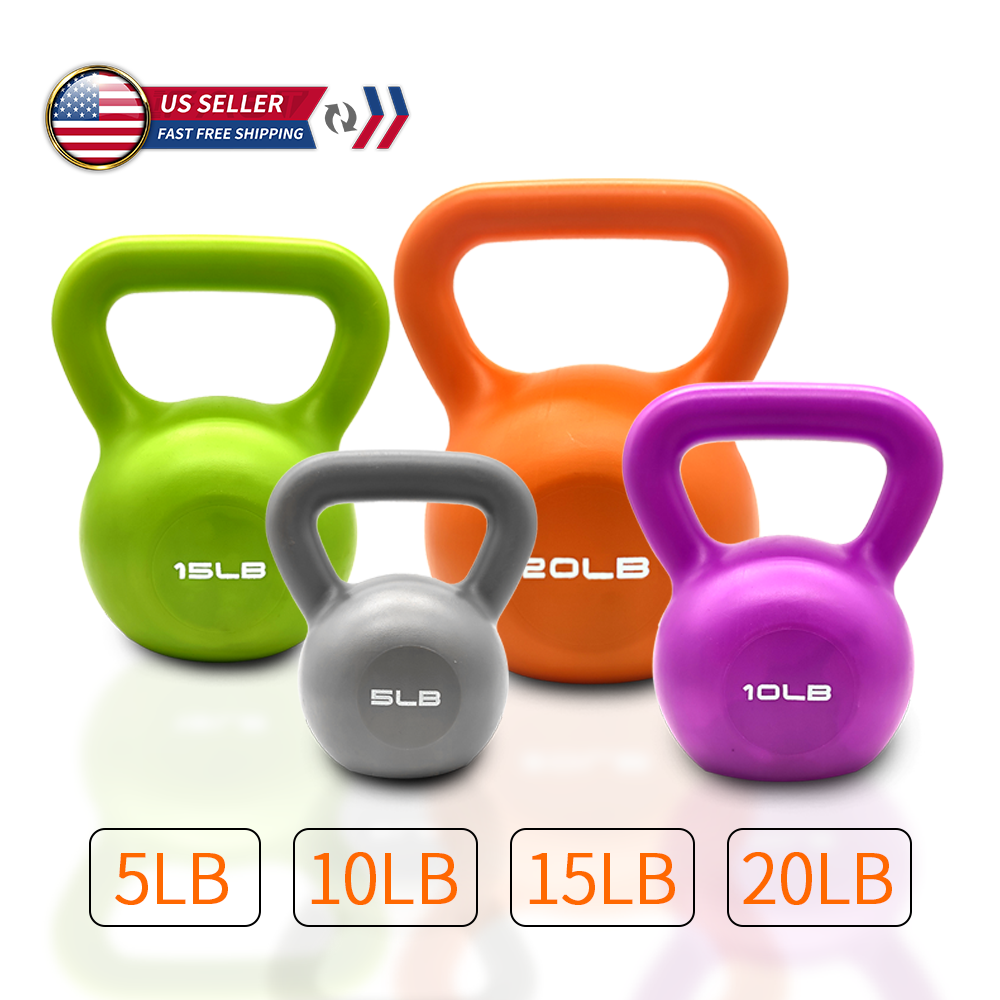 10lbs Kettlebell Set, Strength Training Kettlebells Weight Set For Women, Vinyl Coated Kettle Bell For Home Gym Workout Weight Lifting Equipment, Comfortable Grip Wide Handle Weights