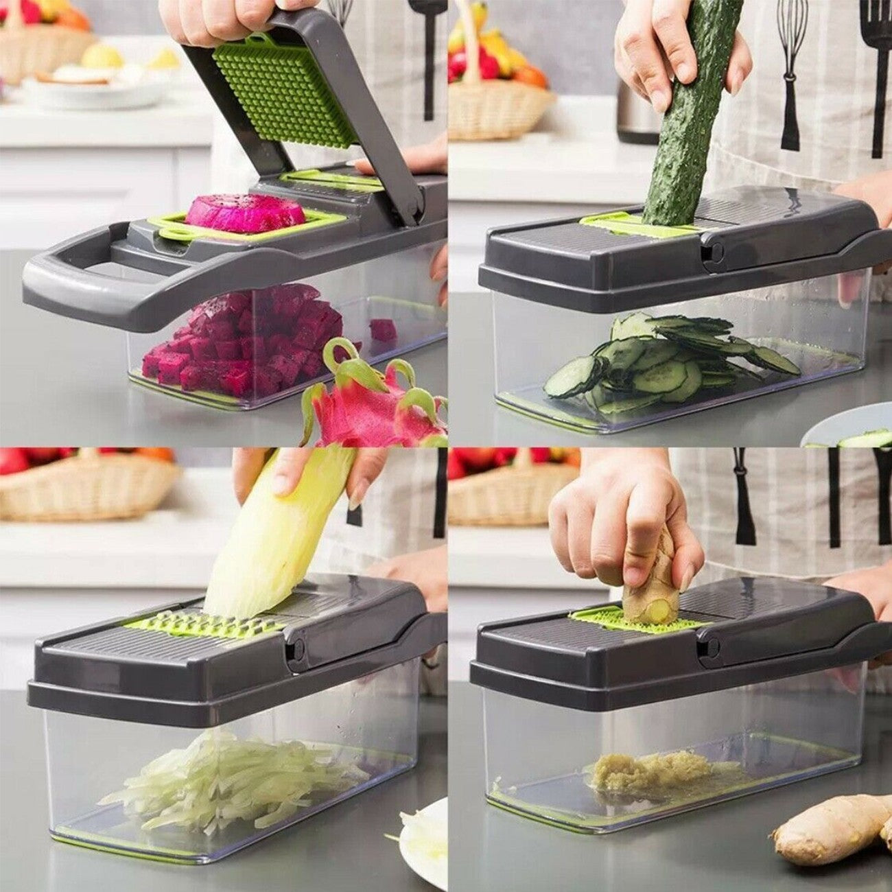 Nice Smart 15TLG Dicer Vegetable Slicer Shredder Manual Onion Chopper
