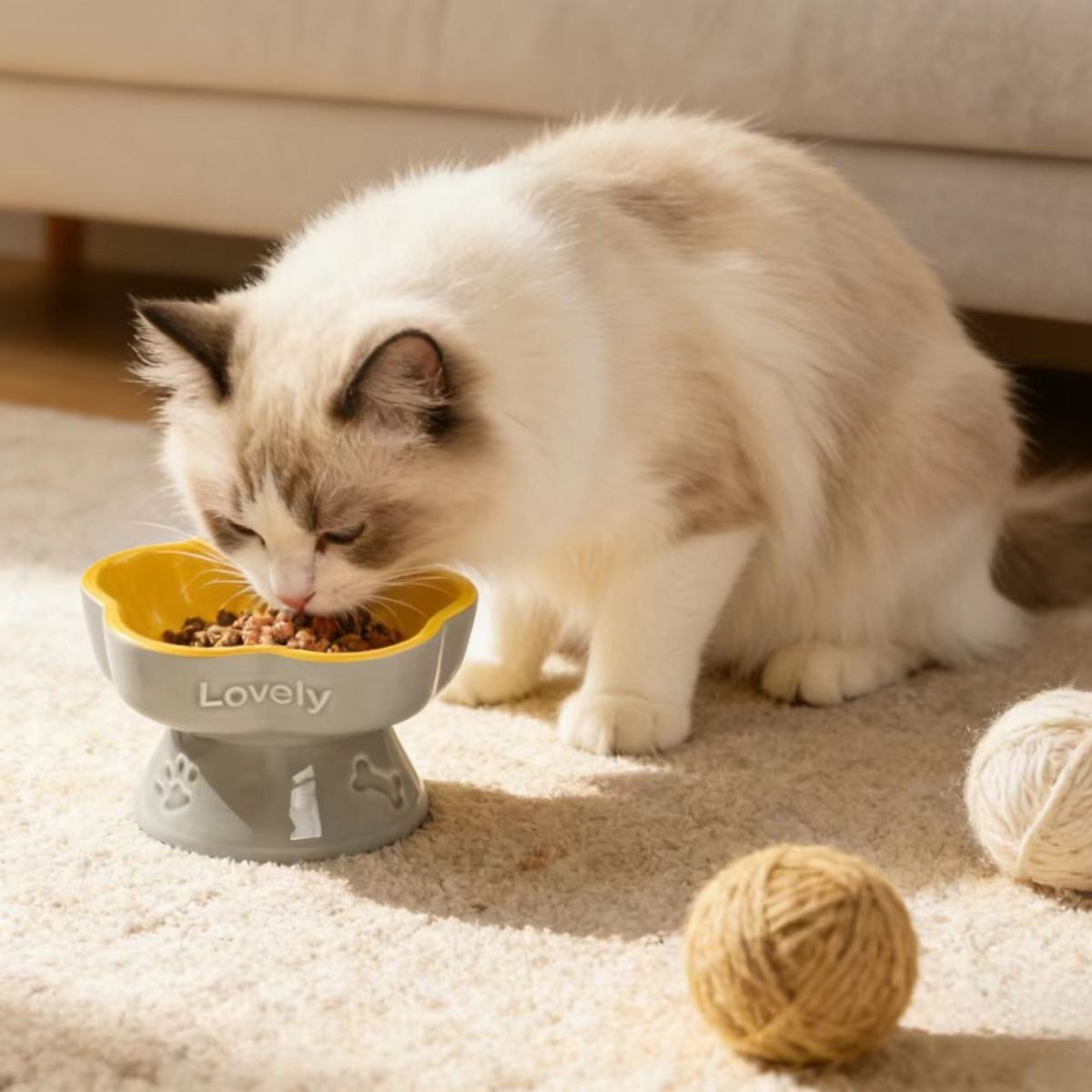 Ceramic Elevated Pet Bowl For Medium To Large Dogs