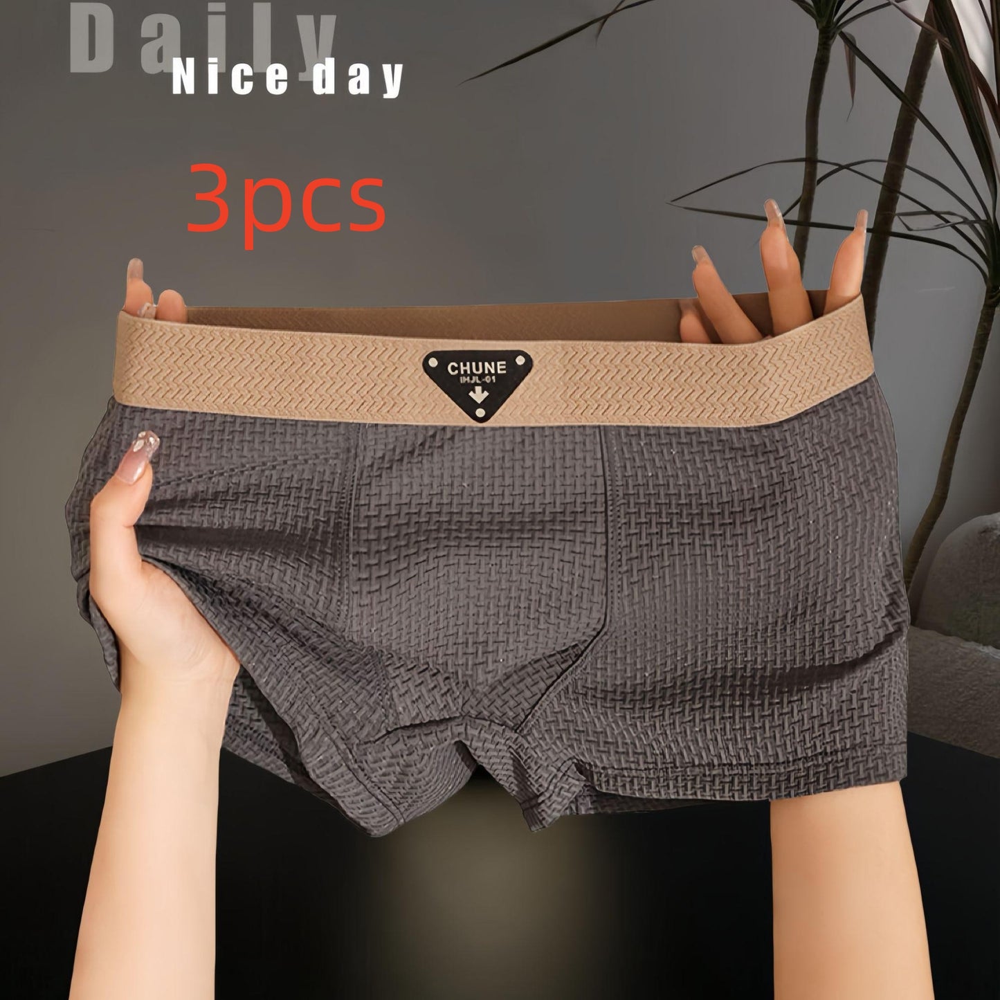 Men's Ice Silk Underwear Fashion Sport Boxer