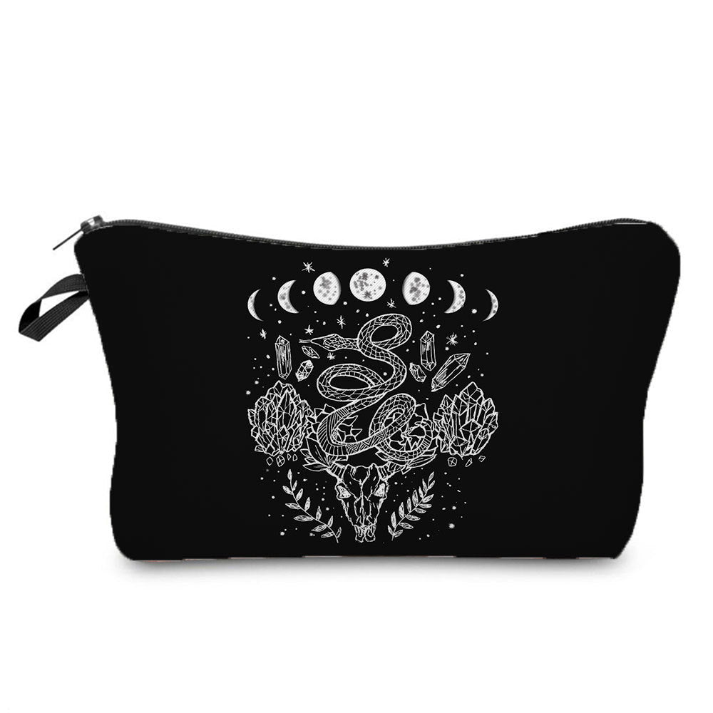 Portable Compact Zipper Makeup Animal Print Washing And Makeup Bag
