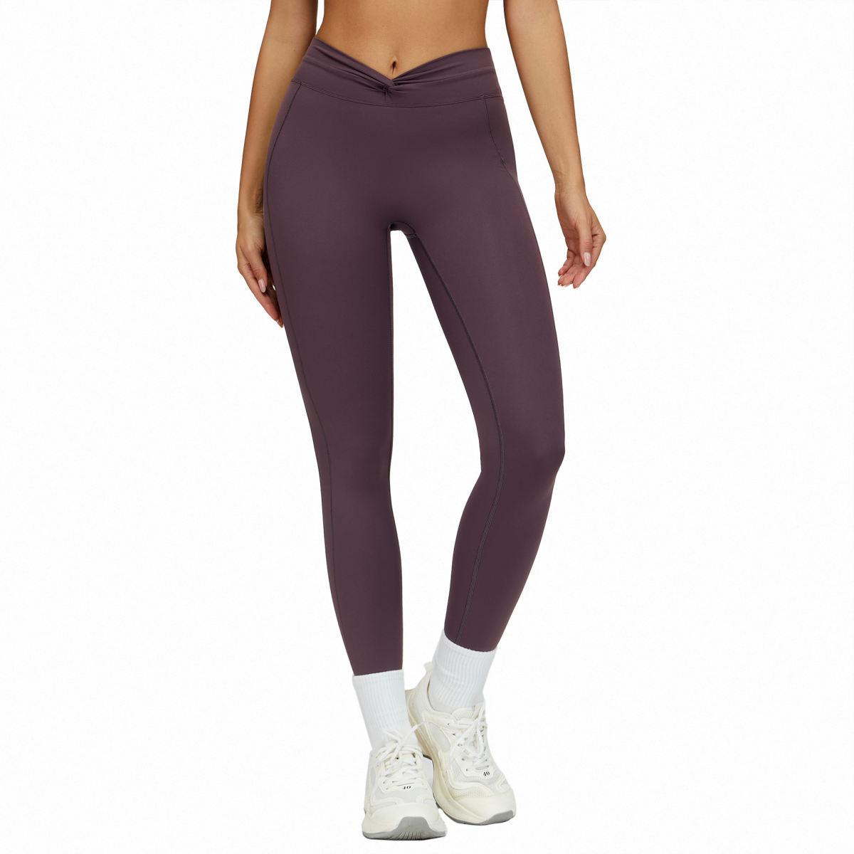 Women's High-waisted Twisted-pleat Fitness Pants