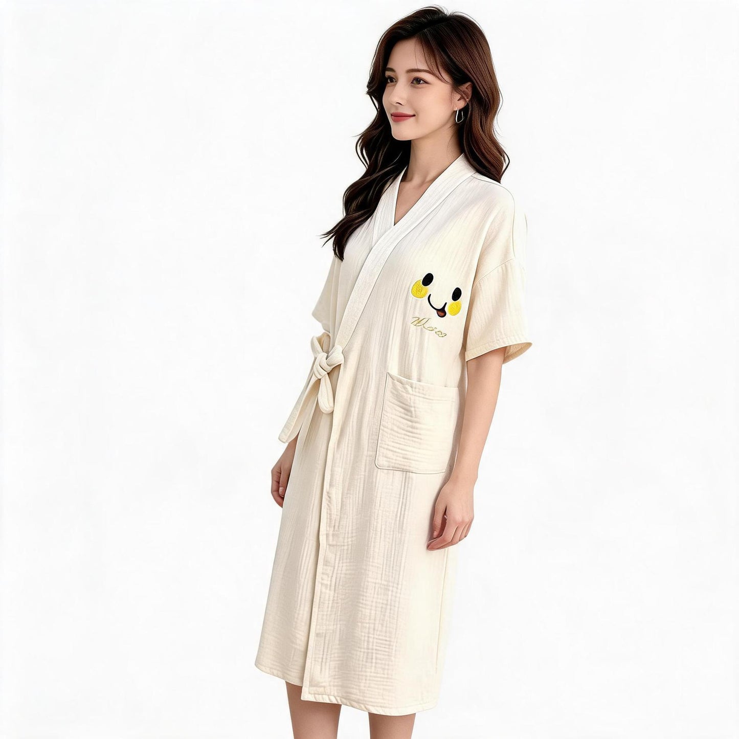 Cotton Bath Skirt Cartoon-themed Wearable Soft And Highly Absorbent Womens Home Bathrobe