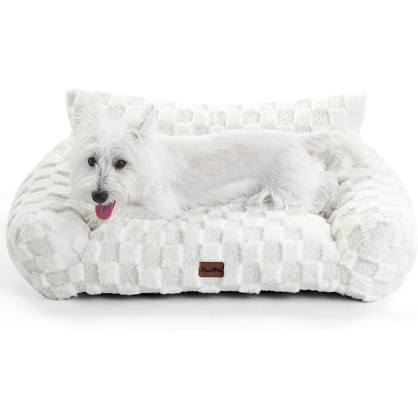 Made4Pets Medium Sage Green Plaid Pet Sofa Bed,Pickup Only