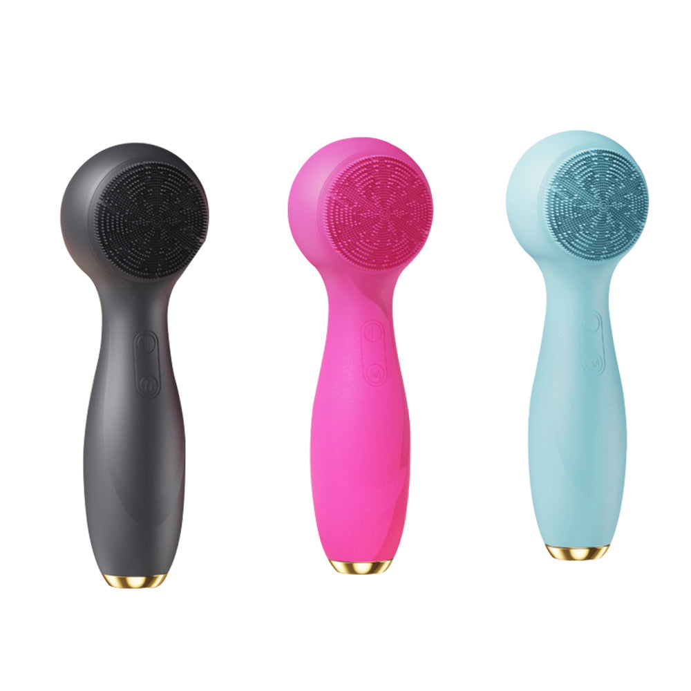 New Silicone Hot And Cold Rotating Portable Cleaning Waterproof Electric Face Washing Beauty Instrument