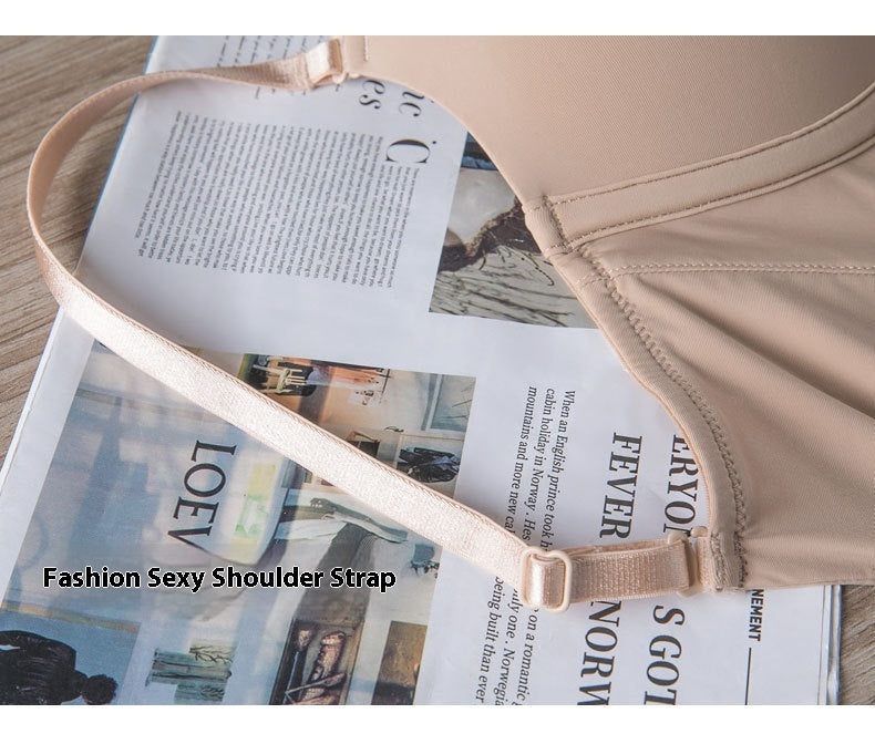 Women's Underwear Small Chest Gathered Without Trace Halter Tops Beauty Back Breast Holding Anti-sagging