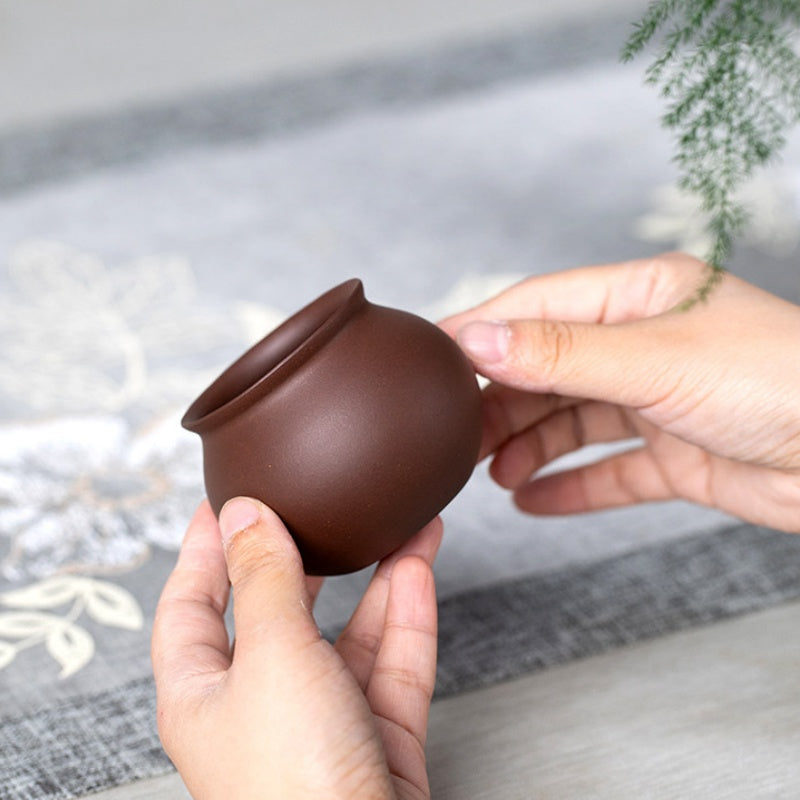 Simple Household Use Zisha Teapot Tea Set