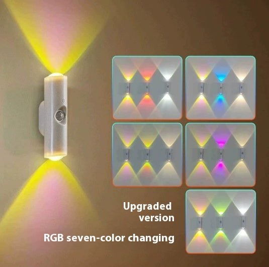 Smart Human Body Induction Magnetic Suction Rechargeable Self-adhesive Bedroom Small Night Lamp
