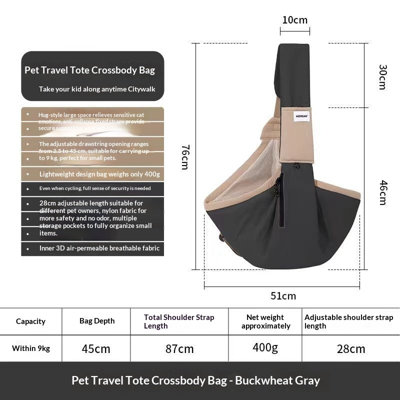 Pet Outing Tote Crossbody Carrier Portable Shoulder Bag Small Dog Travel