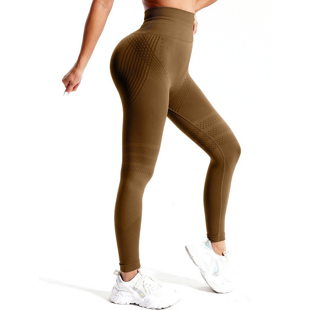 Seamless Hip-lifting Fitness Pants For Women's Abdomen