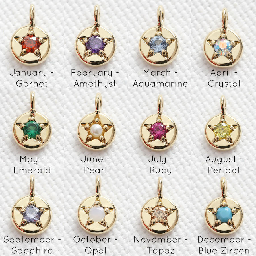 Color 12 Birthstone Pendant Diy Accessories Necklace
